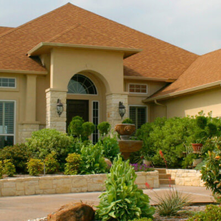Dark Yellow House with Orange Roof